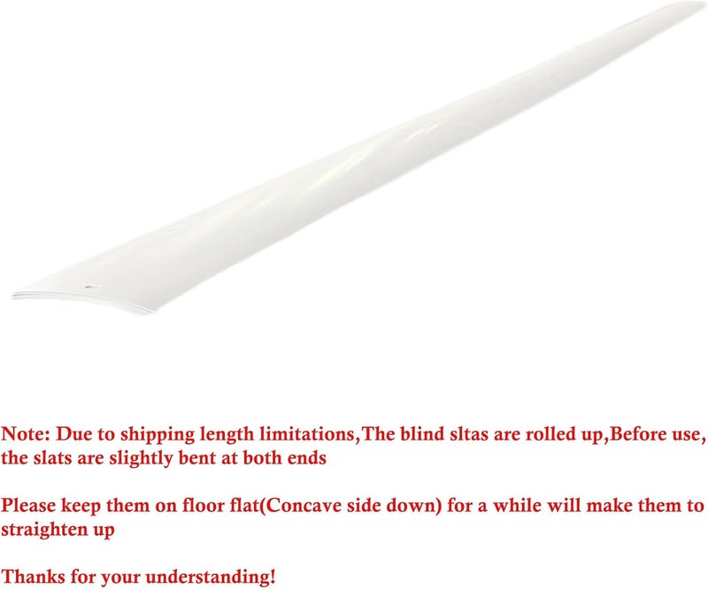 FTTIKI 82.5" x 3.5" White PVC Vertical Blind Replacement Slats Curved Smooth (10 Pack) - Image 4